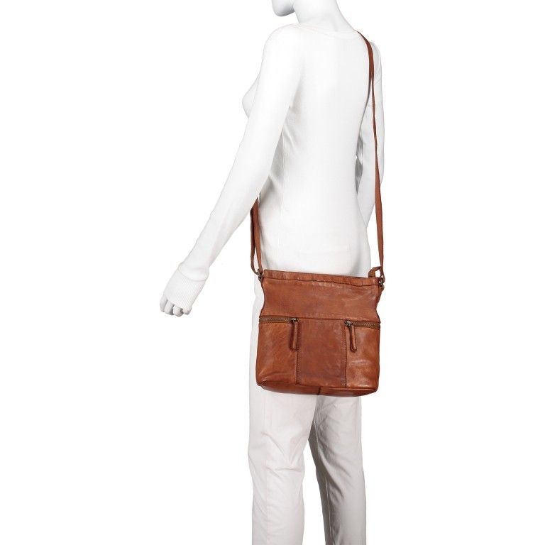 Umhängetasche Lavato CL35556B Cognac, Farbe: cognac, Marke: Blackbeat, EAN: 8717741895568, Abmessungen in cm: 25x25x8.5, Bild 5 von 6
