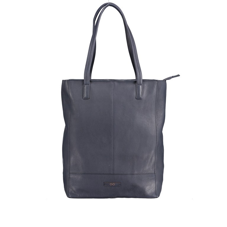 Shopper Infinity Blau, Farbe: blau/petrol, Marke: Hausfelder Manufaktur, EAN: 4065646005105, Abmessungen in cm: 28x38x13.5, Bild 1 von 5