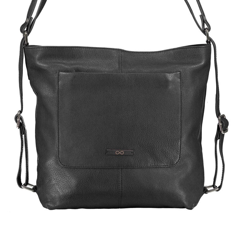 Umhängetasche / Rucksack Infinity Schwarz, Farbe: schwarz, Marke: Hausfelder Manufaktur, EAN: 4065646005112, Abmessungen in cm: 29x30x11, Bild 1 von 7