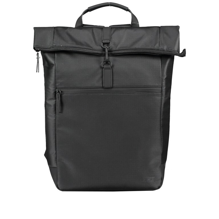 Rucksack Rolltop Black, Farbe: schwarz, Marke: Jost, EAN: 4025307767575, Abmessungen in cm: 30x44x10, Bild 1 von 6