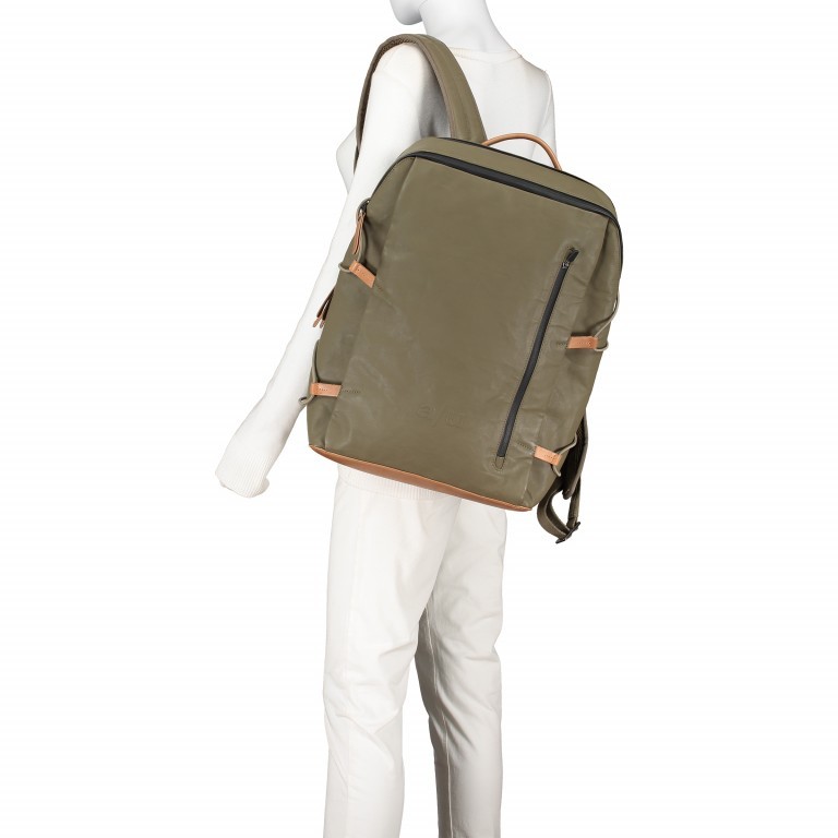 Rucksack Japan Saitama Fallen Rock, Farbe: taupe/khaki, Marke: Aunts & Uncles, EAN: 4250394951037, Abmessungen in cm: 28x42x14, Bild 6 von 8