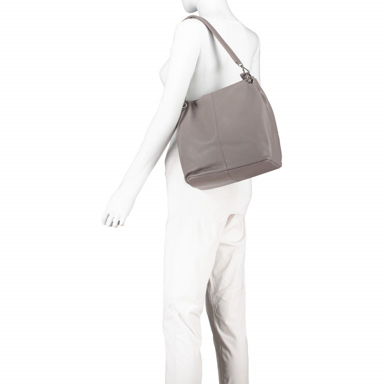 Beuteltasche Nappa Blau, Farbe: blau/petrol, Marke: Hausfelder Manufaktur, EAN: 4251672755040, Abmessungen in cm: 25.5x27x13.5, Bild 6 von 10