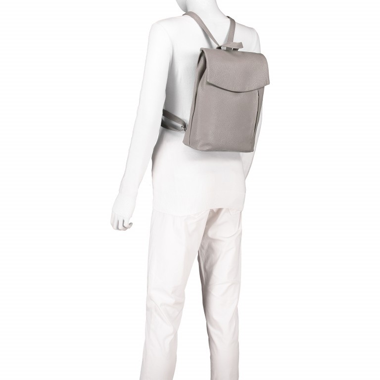 Rucksack Nappa Dunkelblau, Farbe: blau/petrol, Marke: Hausfelder Manufaktur, EAN: 4251672755217, Abmessungen in cm: 22x30x10, Bild 4 von 8