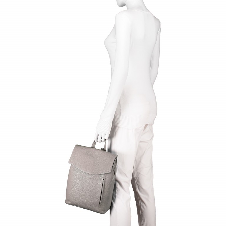 Rucksack Nappa Dunkelblau, Farbe: blau/petrol, Marke: Hausfelder Manufaktur, EAN: 4251672755217, Abmessungen in cm: 22x30x10, Bild 5 von 8