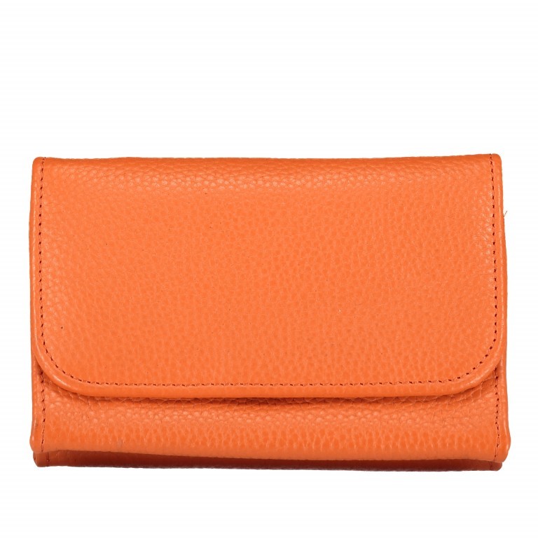 Kosmetiketui Nappa Orange, Farbe: orange, Marke: Hausfelder Manufaktur, EAN: 4251672755439, Abmessungen in cm: 15.5x10x3.5, Bild 1 von 5