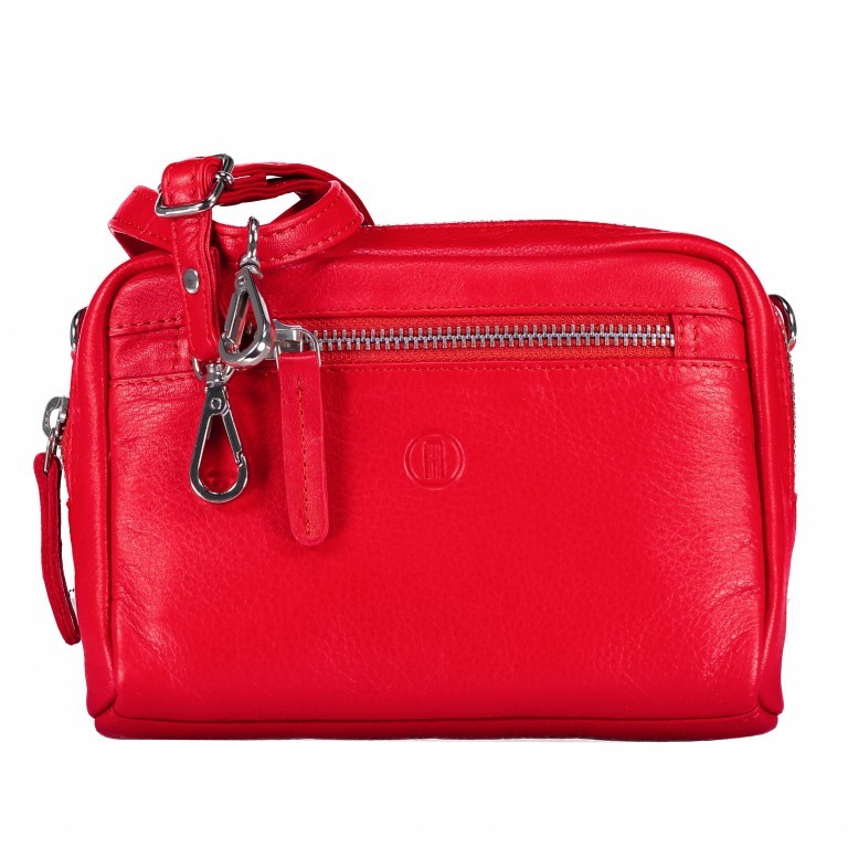 Umhängetasche / Gürteltasche Milano Rot, Farbe: rot/weinrot, Marke: Hausfelder Manufaktur, EAN: 4251672756139, Abmessungen in cm: 18x13x5, Bild 1 von 7