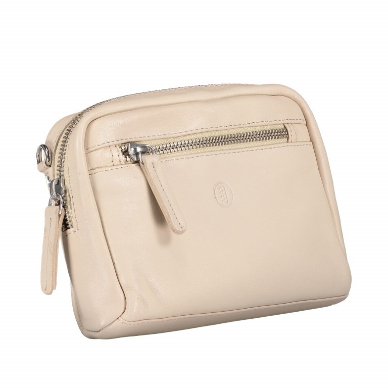 Umhängetasche / Gürteltasche Milano Beige, Farbe: beige, Marke: Hausfelder Manufaktur, EAN: 4251672756146, Abmessungen in cm: 18x13x5, Bild 2 von 7