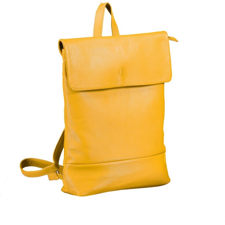 Rucksack Milano Gelb, Farbe: gelb, Marke: Hausfelder Manufaktur, EAN: 4251672756238, Abmessungen in cm: 25x33x8, Bild 2 von 7