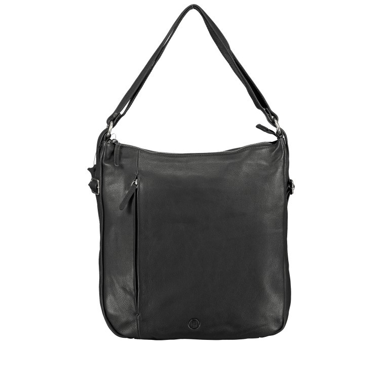 Beuteltasche / Rucksack Milano Schwarz, Farbe: schwarz, Marke: Hausfelder Manufaktur, EAN: 4065646015005, Abmessungen in cm: 32x35x5, Bild 1 von 10