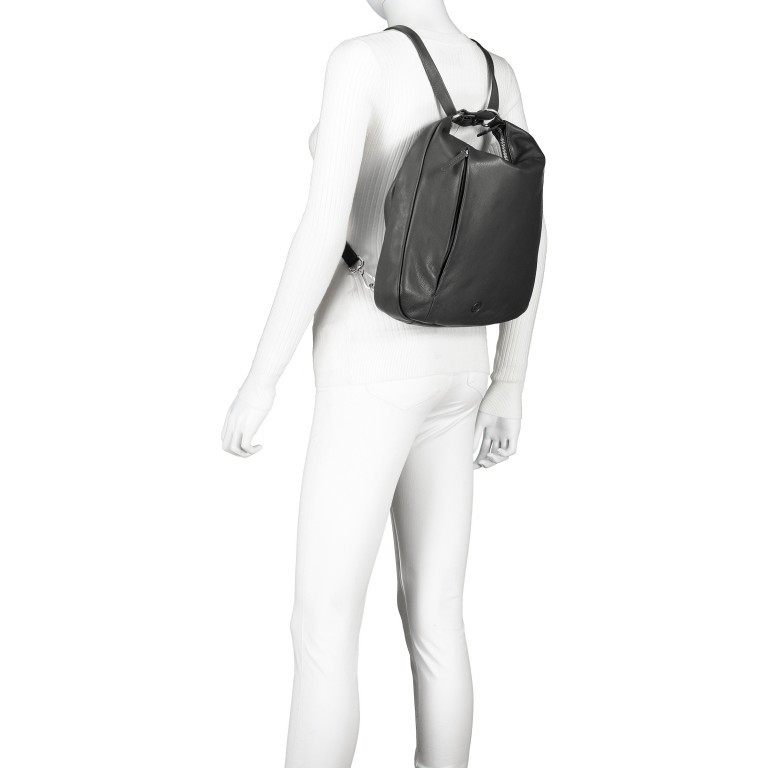 Beuteltasche / Rucksack Milano Beige, Farbe: beige, Marke: Hausfelder Manufaktur, EAN: 4065646006614, Abmessungen in cm: 32x35x5, Bild 4 von 10