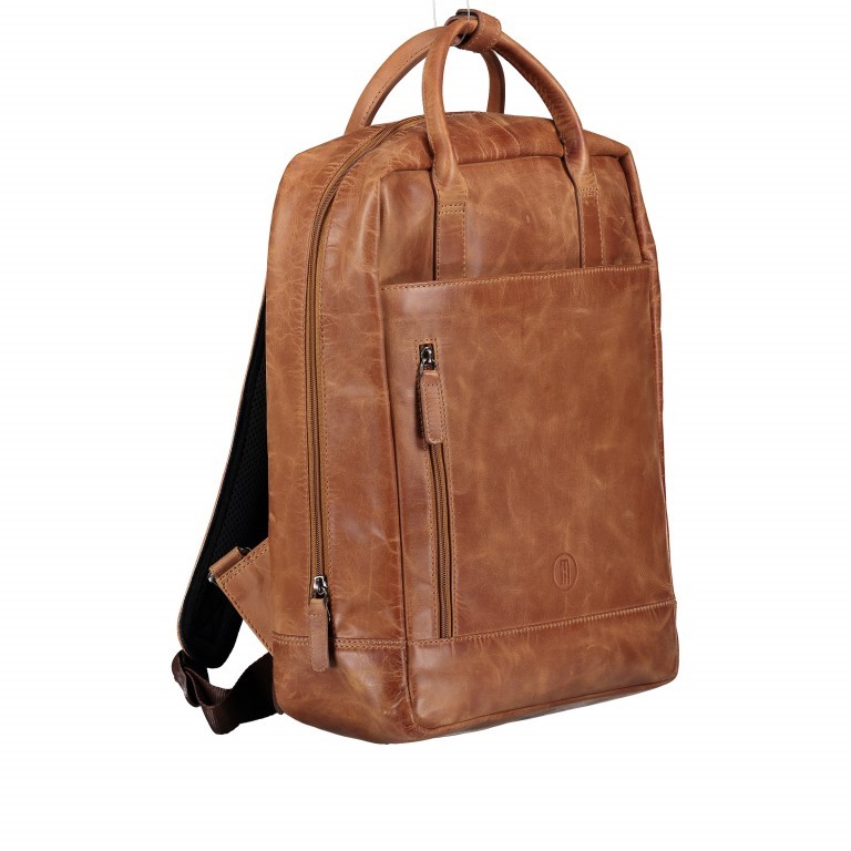 Rucksack Hunter Cognac, Farbe: cognac, Marke: Hausfelder Manufaktur, EAN: 4251672750144, Abmessungen in cm: 29x38x11.5, Bild 2 von 6