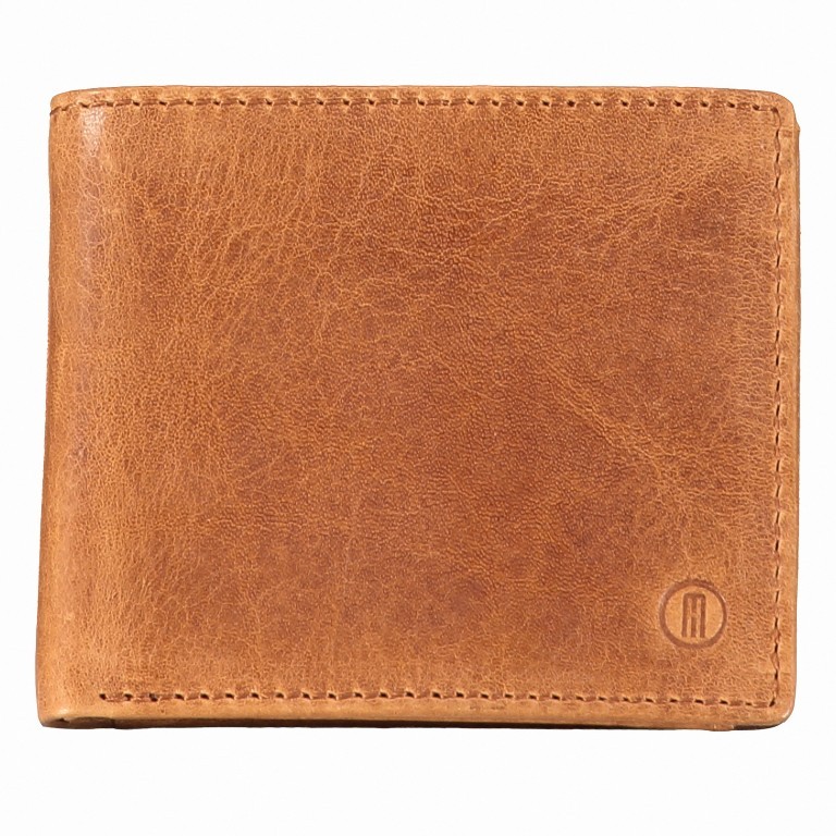 Geldbörse Amra Folkland Cognac, Farbe: cognac, Marke: Hausfelder Manufaktur, EAN: 4251672750014, Abmessungen in cm: 11x9.5x2, Bild 1 von 5