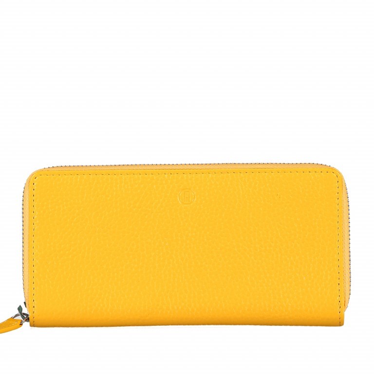 Geldbörse Amra Bradley mit RFID-Funktion Gelb, Farbe: gelb, Marke: Hausfelder Manufaktur, EAN: 4251672748394, Abmessungen in cm: 19x9.5x2, Bild 1 von 5