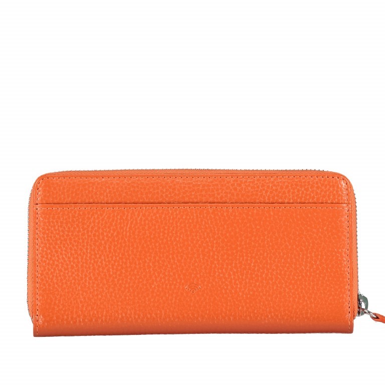 Geldbörse Amra Bradley mit RFID-Funktion Orange, Farbe: orange, Marke: Hausfelder Manufaktur, EAN: 4251672748400, Abmessungen in cm: 19x9.5x2, Bild 3 von 5