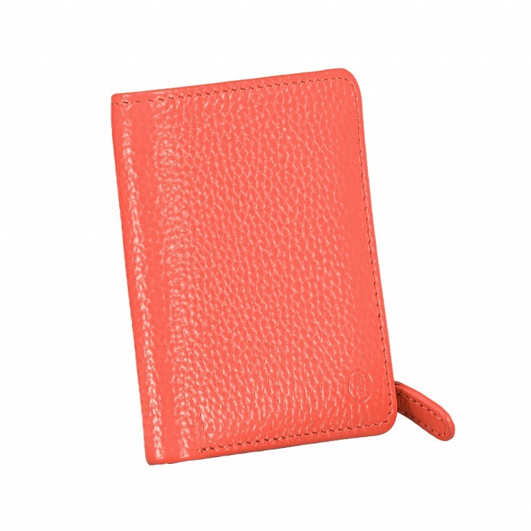 Geldbörse Amra Bradley mit RFID-Schutz Koralle, Farbe: orange, Marke: Hausfelder Manufaktur, EAN: 4251672748523, Abmessungen in cm: 8.5x10.5x1.5, Bild 2 von 5