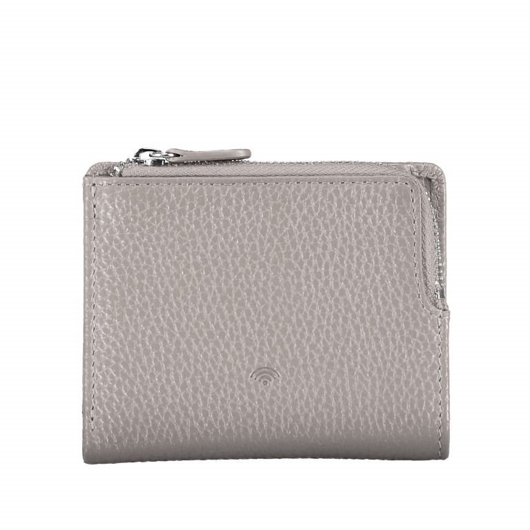Geldbörse Amra Bradley mit RFID-Schutz Hellgrau, Farbe: grau, Marke: Hausfelder Manufaktur, EAN: 4251672748554, Abmessungen in cm: 8.5x10.5x1.5, Bild 3 von 5