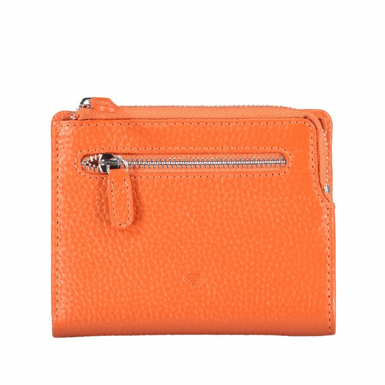 Geldbörse Amra Bradley mit RFID-Funktion Orange, Farbe: orange, Marke: Hausfelder Manufaktur, EAN: 4251672748639, Abmessungen in cm: 9.5x12.5x1.5, Bild 3 von 5
