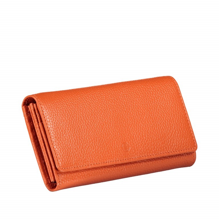 Geldbörse Amra Bradley mit RFID-Funktion Orange, Farbe: orange, Marke: Hausfelder Manufaktur, EAN: 4251672748714, Abmessungen in cm: 19x9.5x2.5, Bild 2 von 5