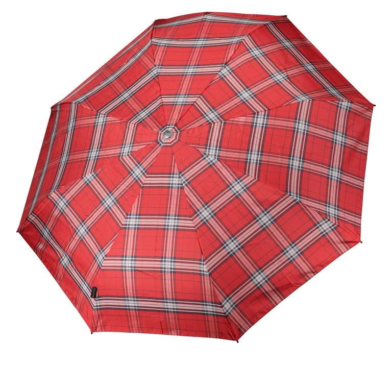 Schirm T.200 Medium Duomatic Check Red Navy, Farbe: rot/weinrot, Marke: Knirps, EAN: 9003034246476, Bild 2 von 2