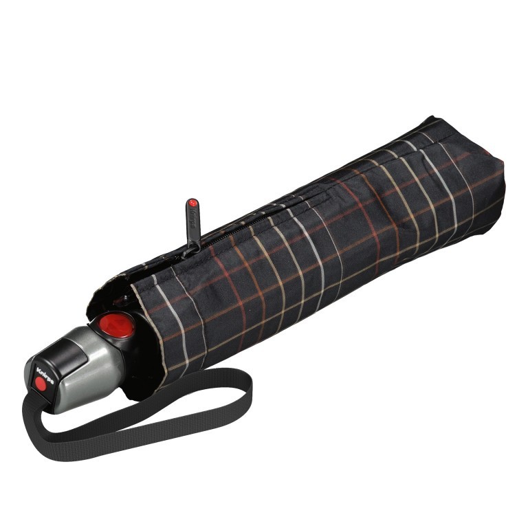 Schirm T.200 Medium Duomatic Check Black, Farbe: schwarz, Marke: Knirps, EAN: 9003034246483, Bild 1 von 2