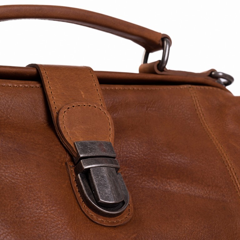 Handtasche Shaun mit Bügelverschluss Cognac, Farbe: cognac, Marke: The Chesterfield Brand, EAN: 8719241048307, Abmessungen in cm: 32x27x13, Bild 4 von 5
