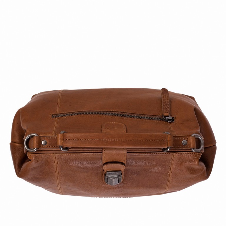 Handtasche Shaun mit Bügelverschluss Cognac, Farbe: cognac, Marke: The Chesterfield Brand, EAN: 8719241048307, Abmessungen in cm: 32x27x13, Bild 5 von 5