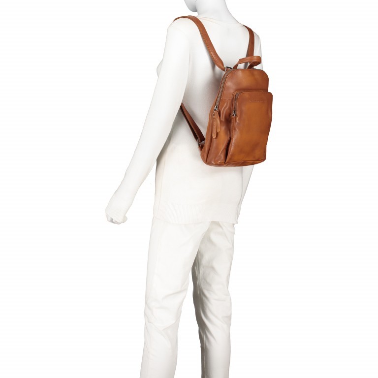 Rucksack / Umhängetasche Sienna Cognac, Farbe: cognac, Marke: The Chesterfield Brand, EAN: 8719241051321, Abmessungen in cm: 25x30x10, Bild 3 von 10