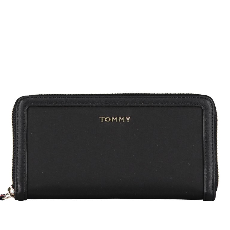 Geldbörse Nylon Wallet L Black, Farbe: schwarz, Marke: Tommy Hilfiger, EAN: 8719862800544, Abmessungen in cm: 19x10x2, Bild 1 von 3