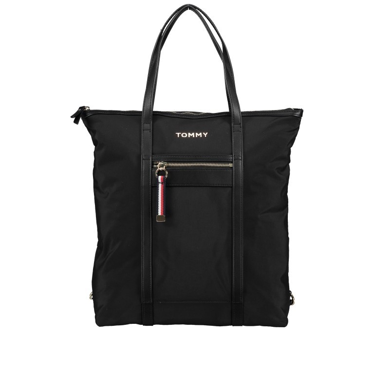 Shopper Nylon Tote Black, Farbe: schwarz, Marke: Tommy Hilfiger, EAN: 8719862802456, Abmessungen in cm: 38x40x12, Bild 1 von 7