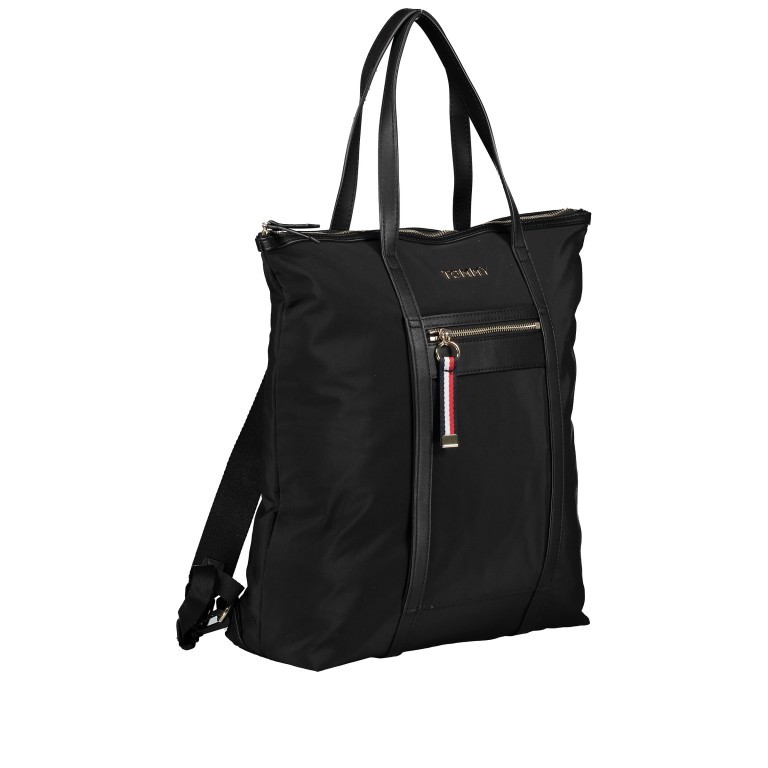 Shopper Nylon Tote Black, Farbe: schwarz, Marke: Tommy Hilfiger, EAN: 8719862802456, Abmessungen in cm: 38x40x12, Bild 2 von 7
