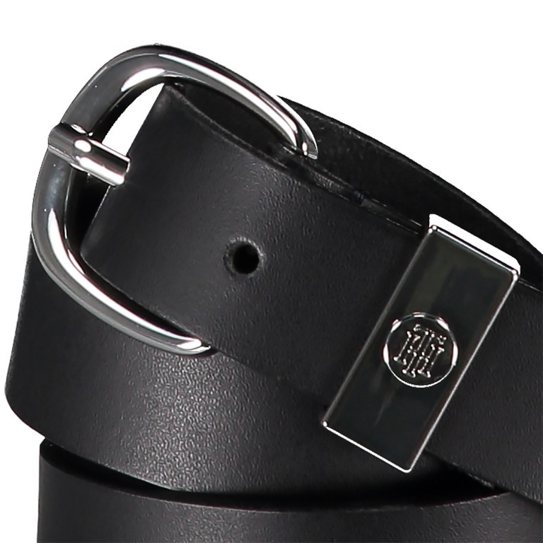 Gürtel Oval Buckle Belt Bundweite 100 CM Black, Farbe: schwarz, Marke: Tommy Hilfiger, EAN: 8719862803934, Bild 4 von 4