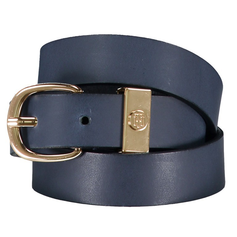 Gürtel Oval Buckle Belt Bundweite 90 CM Sky Captain, Farbe: blau/petrol, Marke: Tommy Hilfiger, EAN: 8719862802142, Bild 1 von 4