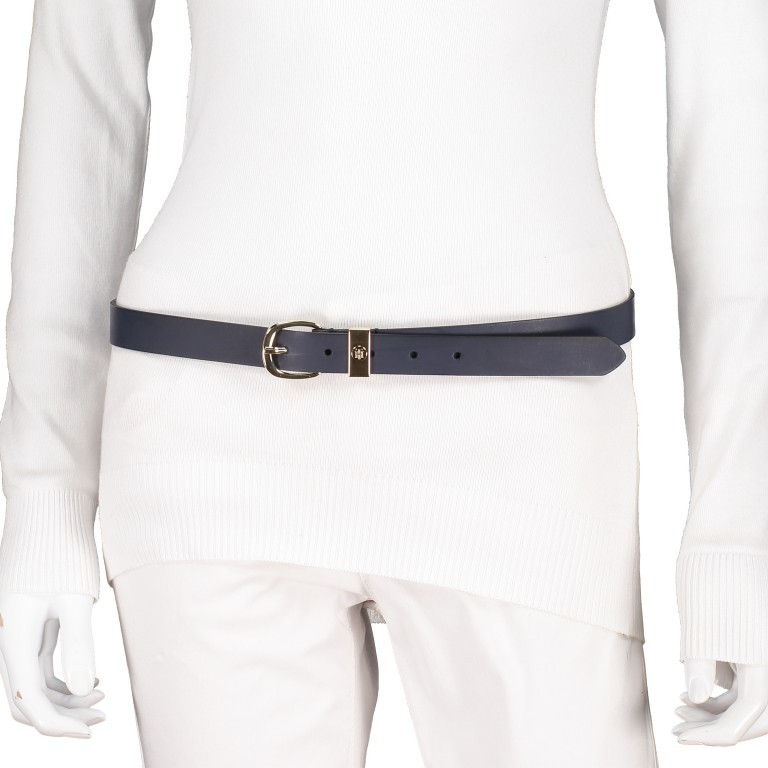 Gürtel Oval Buckle Belt Bundweite 90 CM Sky Captain, Farbe: blau/petrol, Marke: Tommy Hilfiger, EAN: 8719862802142, Bild 3 von 4