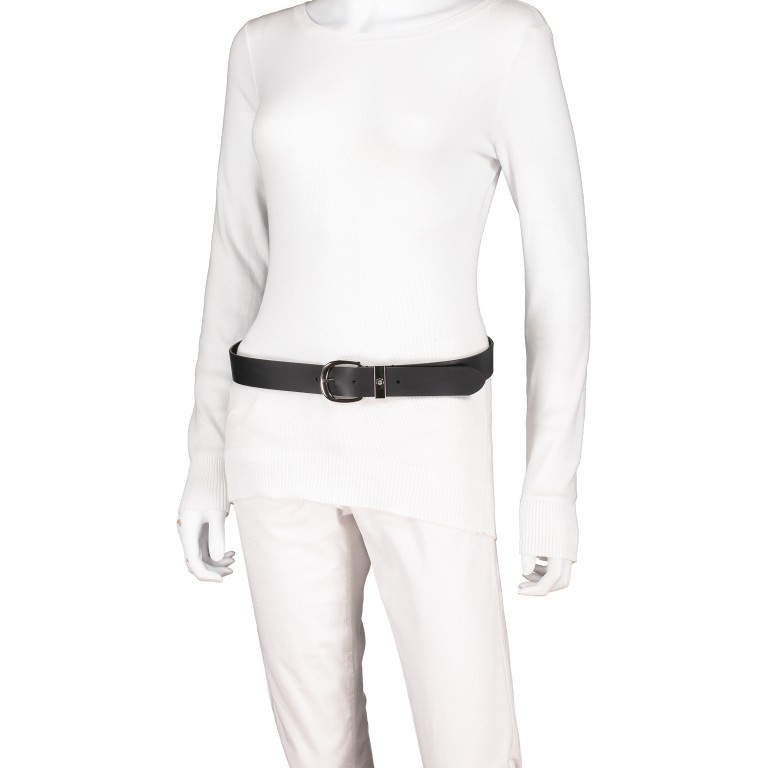 Gürtel Oval Buckle Belt Bundweite 95 CM Black, Farbe: schwarz, Marke: Tommy Hilfiger, EAN: 8719862803392, Bild 2 von 4