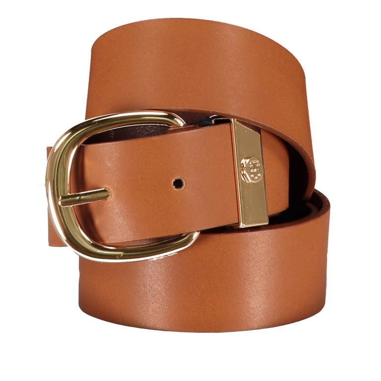Gürtel Oval Buckle Belt Bundweite 90 CM Cognac, Farbe: cognac, Marke: Tommy Hilfiger, EAN: 8719862801930, Bild 1 von 4