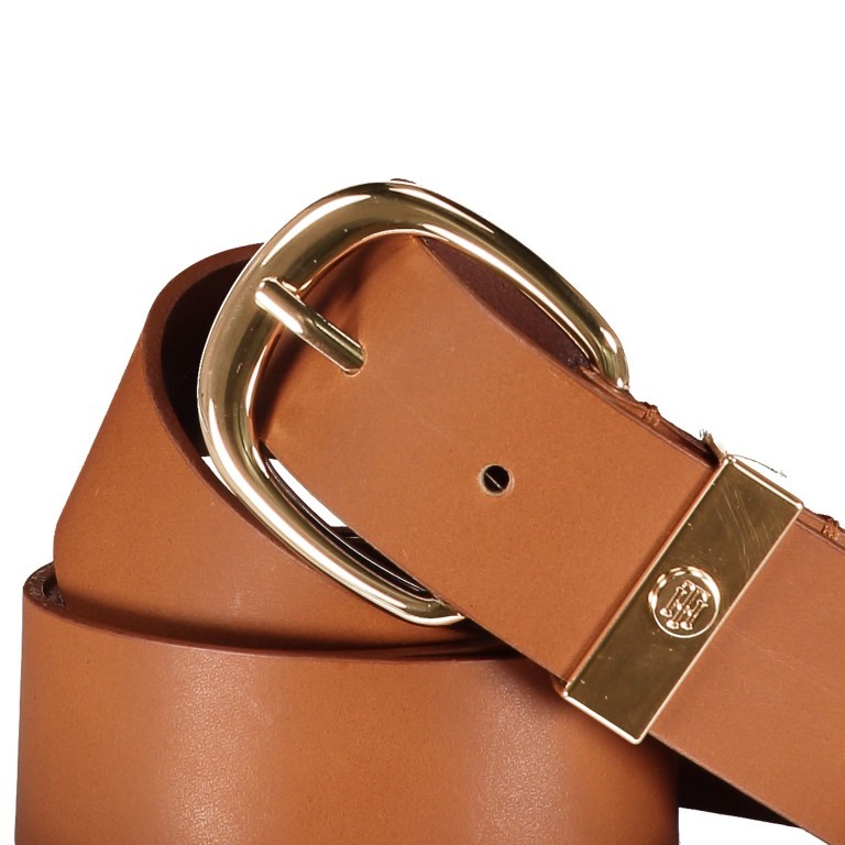 Gürtel Oval Buckle Belt Bundweite 95 CM Cognac, Farbe: cognac, Marke: Tommy Hilfiger, EAN: 8719862801947, Bild 4 von 4