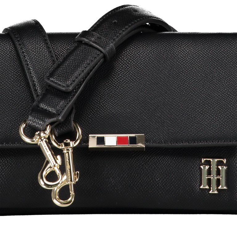 Umhängetasche Saffiano Black, Farbe: schwarz, Marke: Tommy Hilfiger, EAN: 8719862802395, Abmessungen in cm: 19.5x13.5x4.5, Bild 8 von 8