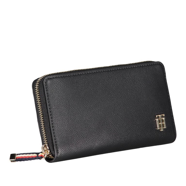 Geldbörse Saffiano Wallet L Black, Farbe: schwarz, Marke: Tommy Hilfiger, EAN: 8719862799299, Abmessungen in cm: 19.5x10x2.3, Bild 2 von 3