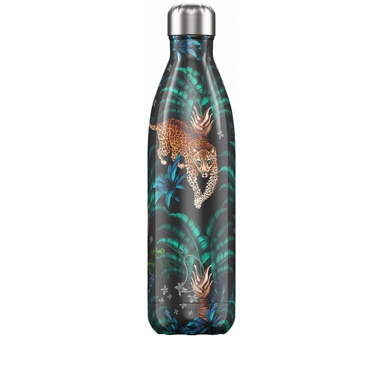 Trinkflasche Tropical Volumen 750 ml Leopard, Farbe: schwarz, Marke: Chilly's Bottles, EAN: 5056243501298, Bild 1 von 1