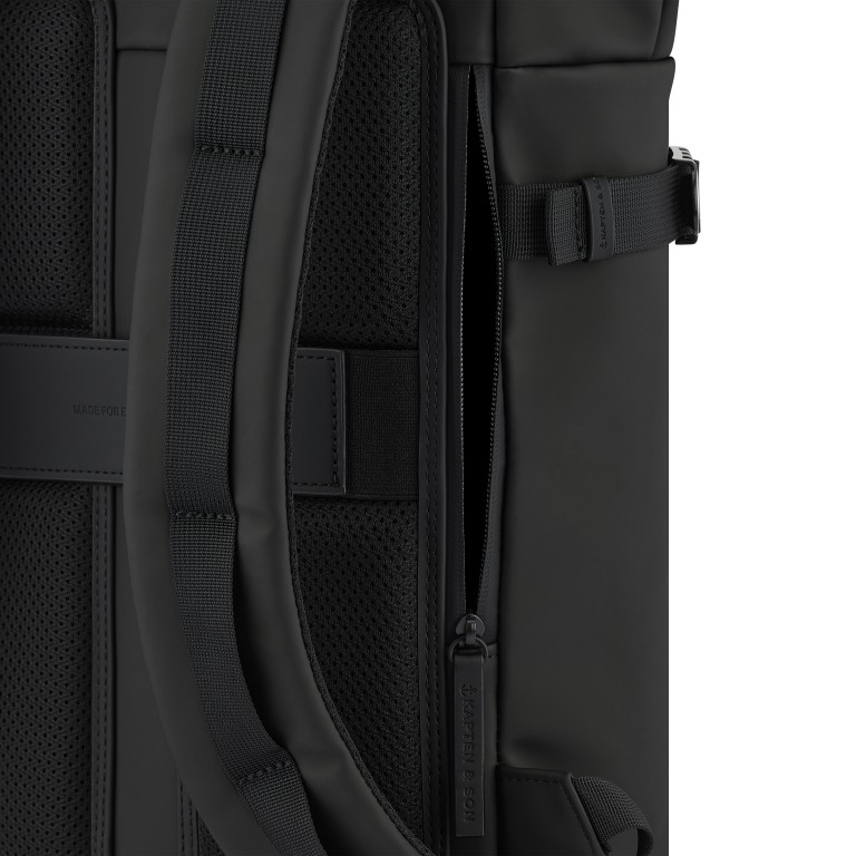 Rucksack Helsinki Modell 2025 All Black, Farbe: schwarz, Marke: Kapten & Son, EAN: 4251145254186, Abmessungen in cm: 27x44.5x14, Bild 9 von 10