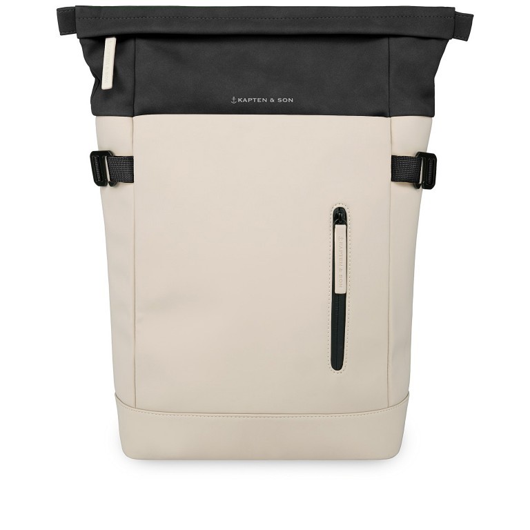 Rucksack Aarhus Cream Black, Farbe: beige, Marke: Kapten & Son, EAN: 4251145250164, Abmessungen in cm: 27x44.5x14, Bild 1 von 5