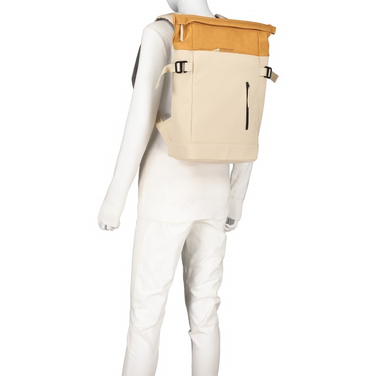 Rucksack Aarhus Cream Amber, Farbe: cognac, Marke: Kapten & Son, EAN: 4251145250171, Abmessungen in cm: 27x44.5x14, Bild 5 von 9