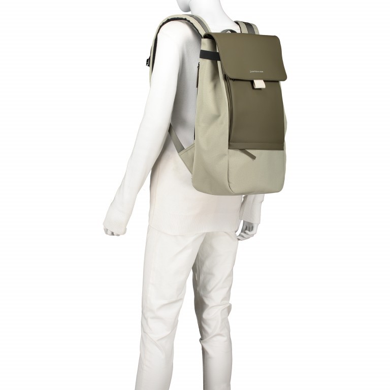 Rucksack Göteborg Grey Olive, Farbe: grau, Marke: Kapten & Son, EAN: 4251145250140, Abmessungen in cm: 31x49x14, Bild 5 von 10