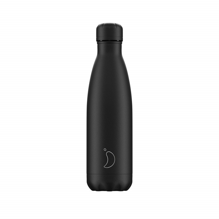 Trinkflasche Monochrome Volumen 500 ml All Black, Farbe: schwarz, Marke: Chilly's Bottles, EAN: 5056243500277, Bild 1 von 1