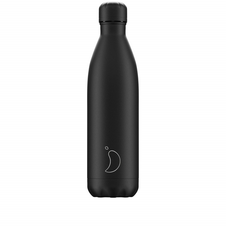 Trinkflasche Monochrome Volumen 750 ml All Black, Farbe: schwarz, Marke: Chilly's Bottles, EAN: 5056243500314, Bild 1 von 1