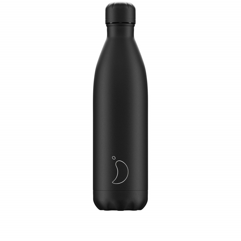 Trinkflasche Monochrome Volumen 750 ml All Black, Farbe: schwarz, Marke: Chilly's Bottles, EAN: 5056243500314, Bild 1 von 1