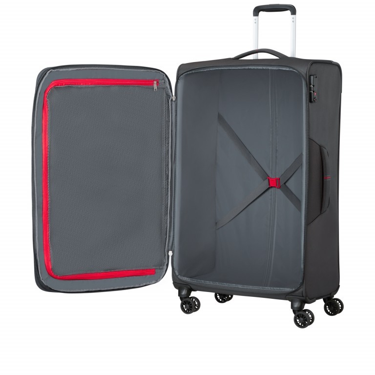 Trolley Crosstrack 79 cm Grey Red, Farbe: grau, Marke: American Tourister, EAN: 5400520065650, Abmessungen in cm: 46.5x79x30.5, Bild 5 von 6