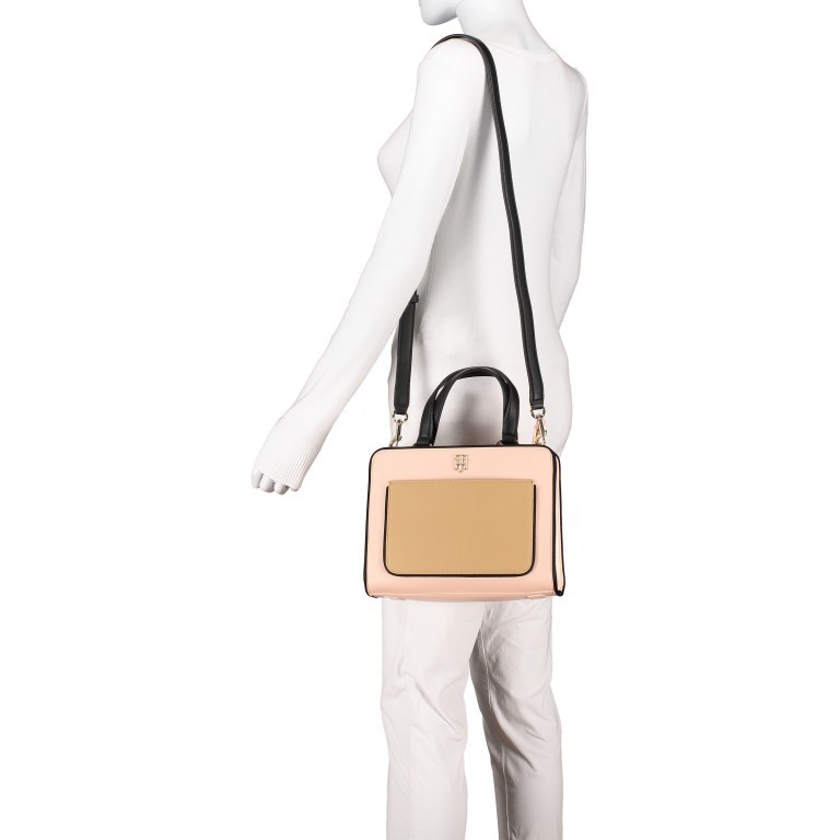 Handtasche City Satchel Cameo Black, Farbe: beige, Marke: Tommy Hilfiger, EAN: 8719862799305, Abmessungen in cm: 26x20.5x13, Bild 5 von 8