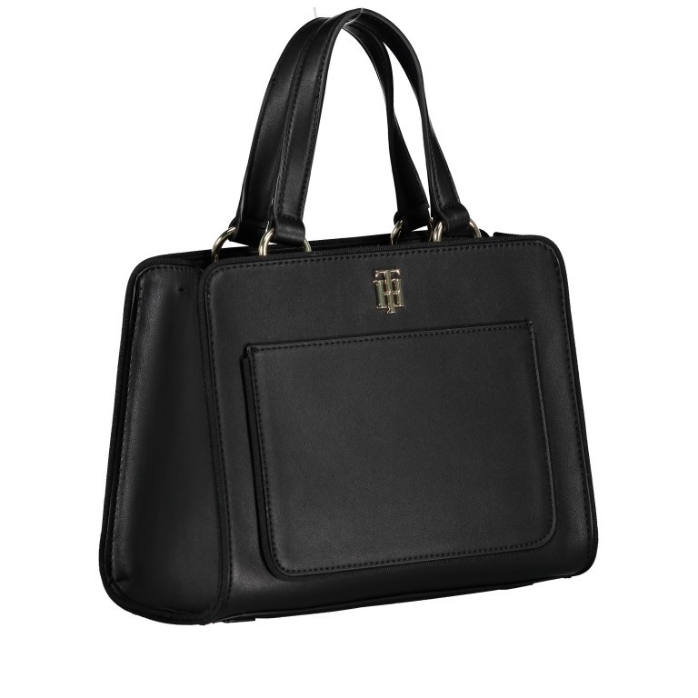 Handtasche City Satchel Black, Farbe: schwarz, Marke: Tommy Hilfiger, EAN: 8719862805068, Abmessungen in cm: 26x20.5x13, Bild 2 von 8