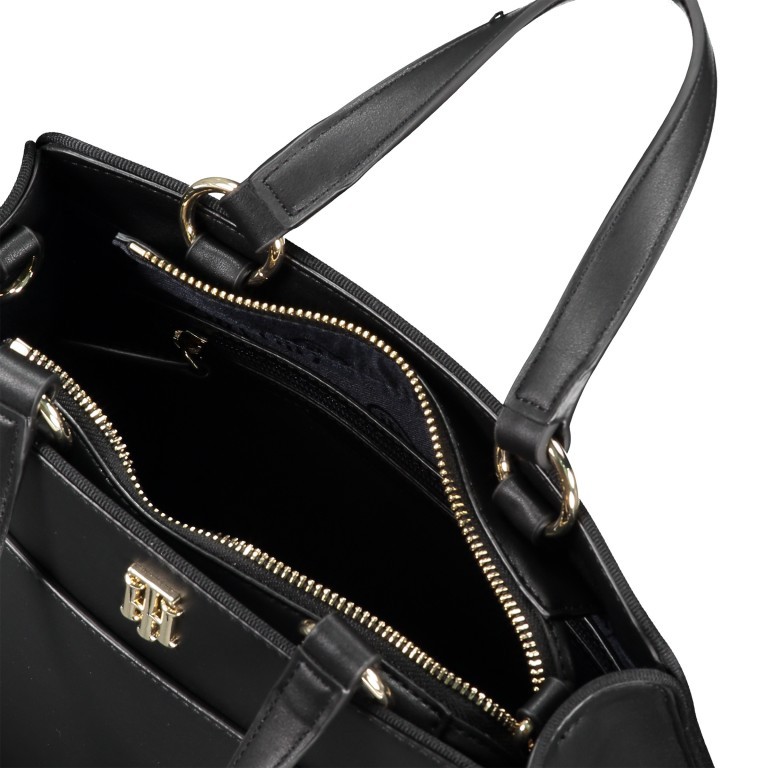 Handtasche City Satchel Black, Farbe: schwarz, Marke: Tommy Hilfiger, EAN: 8719862805068, Abmessungen in cm: 26x20.5x13, Bild 7 von 8